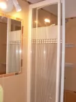 fürdő, tükör-kabin